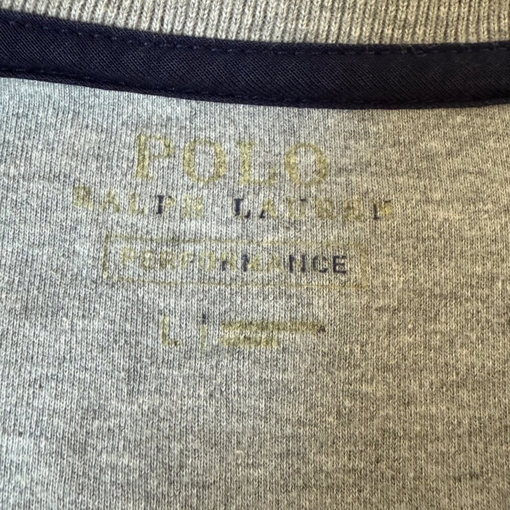 Polo Ralph Lauren Sweatshirt Mens Large Gray Performance Sport Athletic Golf - Picture 8 of 14